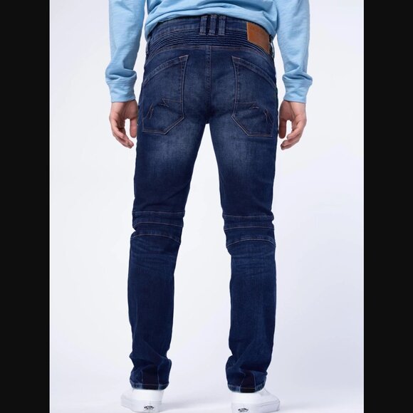 Parasuco Denim Cult Denim Men Moto TKY Dark 38 IN32 Jeans Ribbed Detailing - Picture 3 of 11